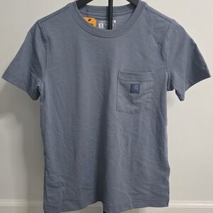 NWT Carhartt Women's Blue Short Sleeve Pocket Tee.